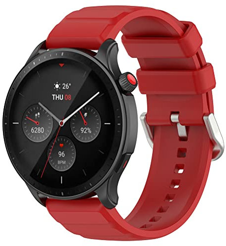 Tyogeephy Compatible avec Amazfit GTR 4/3/3 pro/2e/3 stratoS Bracelet, Silicone Souple Sangle de Remplacement Reglables Sport Accessorie pour Montre Connectée Amazfit GTR 4