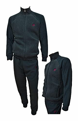 Lotto Tuta UOMO in Pile con Zip Intera - Tuta Uomo Casa - Tuta Uomo Invernale - Tuta Uomo Completa - Tuta Uomo Pile