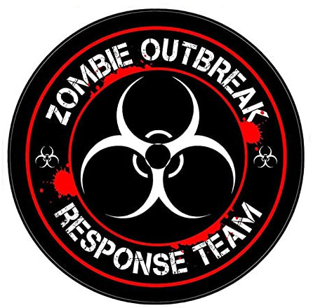 MACMRD Auto Aufkleber 15 X 15 cm Zombie Outbreak Response Team Retro Reflektierender Autoaufkleber Motorrad Aufkleber