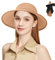 Aomig Sombrero Viseras Mujer, Verano de Paja Vacío con ala Grande Gorra, Pamela de Sol Playa Viaje Vacaciones Plegables Transpirable Modelo con Arco