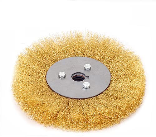 0,13 Mm Piatto 3 - 10 Spazzola Metallica In Ottone Per Smerigliatrice Da Banco Mola Per Lucidatura Utensile Abrasivo In Metallo Per Rimuovere La Ruggine,250mmx32mm 1 PZ