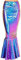 Loalirando Jupe Queue Sirène Longue Taille Elastique Slim, Jupe de Sirène pour Plage Vacances, Costume Déguisement Sirène, Multicolore A, M