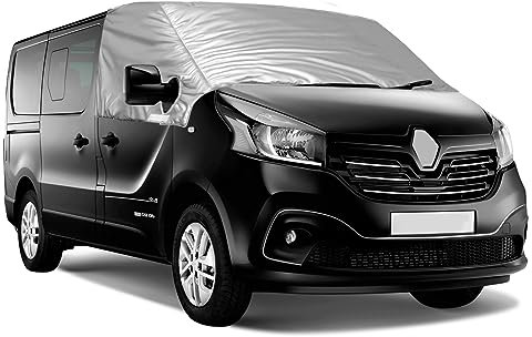 Auto Windschutzscheiben Abdeckung Ersatz für Renault Trafic 2014-2024, Frontscheiben Sonnenschutz, 100% Verdunkelnd, Blockiert UV Strahlen, Wetterfeste Frontscheibe Wrap Cover