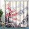 CLOXKS Rideau de Douche Paysage Rideau Baignoire Japonais Rideau de Bain étanche avec Crochet 100x200cm