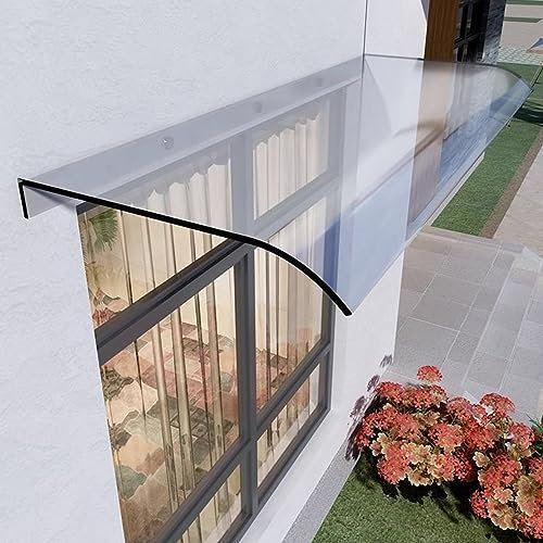 Vordach für Haustür Türdach,Dach Vor Regen Und Uv-Schutz,Überdachung Haustürvordach 3.5 mm Klar Erweiterbares Vordächer,für Draußen Balkon Fenster Türdach,Außentür,Garten (50x220cm/20x87in)