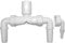 Schläfer 655825 | Double Screw Connection for Washing Machine and Dryer Drain DN32 (Diameter 32 mm) with Check Valves, Y Screw Connection, Colour: White
