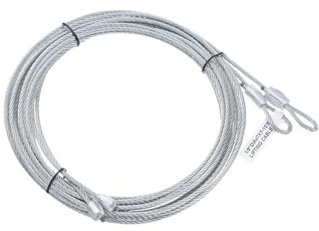 sourcing map Lot de 2 câbles de porte de garage de 3 m de diamètre en acier galvanisé à ressort de torsion de 3 mm de diamètre