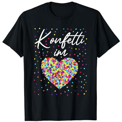Kostüm Konfetti im Herzen Karneval Party Kostüm T-Shirt