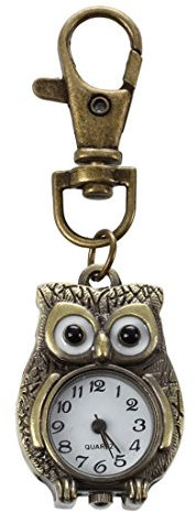 Booso Horloge Trousseau Porte-Cles Forme D'Hibou 37X24Mm