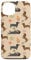 iPhone 13 Dachshund Pattern Sausage Dog Lover Wiener Flower Pattern Case