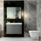 KAREN banyo Badmöbel Set Arin 60 Anthrazit | Keramikwaschbecken | Unterschrank | Spiegelschrank | Softclose-Türen & Chromgriffe | Landhausstil | Badezimmer Möbelset Waschbeckenunterschrank Waschtisch
