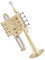 Musikinstrument Trompete Professionelle B-Piccolo-Trompete Trompete Aus Messing Mit Goldfarbener Oberfläche, Dreifarbige Trompete Legierungskolben(Color:Golden)