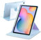 A-BEAUTY Funda Compatible con Samsung Galaxy Tab S6 Lite 10.4 2024/2022/2020 con S Pen Soporte, Auto Activación/Reposo, Cubierta Giratoria 360°, Parte Trasera Transparente, Azul Claro