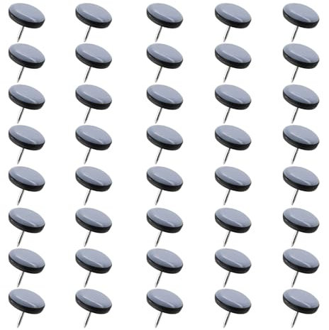 BEASAFY 40 Pièces Patins pour Chaises avec Clou 22 mm, Patin Chaise A Clouer, Rond Patins Glisseurs pour Meubles Patin Meuble, pour Chaise Canapé Bureau Table Lits, Carrelage, Parquet