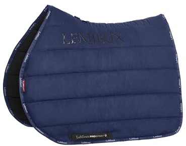 LeMieux GP Work Pad - Fits Under General Purpose and Jumping Saddles - High Wither Profile & Girth Keeper - Navy - Small/Medium