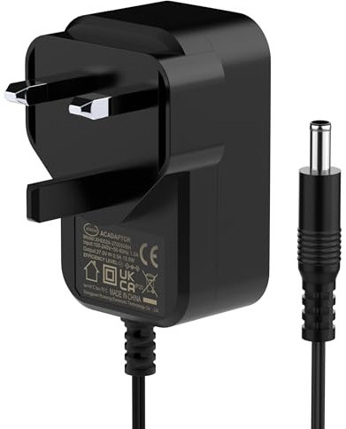27V 500mA Vacuum Cleaner Battery Power Supply Charger for Gtech AirRAM MK1 MK2 K9 AFT001 AR01 AR02 AR09 AR29 AR30 ATF27 ATF29 ATF40 ATF41 CH01 DM001 K13S270050B, Wall UK Charger Adapter【6.5 * 4.4mm】