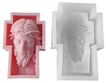 Molde de silicona para esculturas de cruces, retrato humano, abstracto, escayola, resina, hecho a mano, decoración artesanal