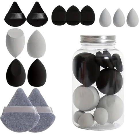 Set Sponge Blender Beauty | Éponges de maquillage polyvalentes pour liquide et poudre | Outils de mélange de fondation et d'anti-cernes portables pour une finition lisse
