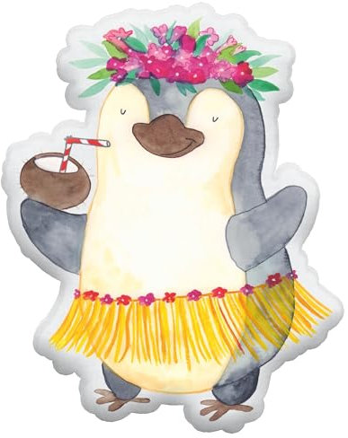 Mr. & Mrs. Panda Kissen Kuscheltier Pinguin Kokosnuss 35 cm - Weiß