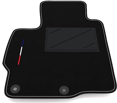 Automatte nur auf der Fahrerseite, 1 Stück, kompatibel mit Mitsubishi ASX 2010-2023 | 1 maßgeschneiderter Teppich, Frankreich-Flagge