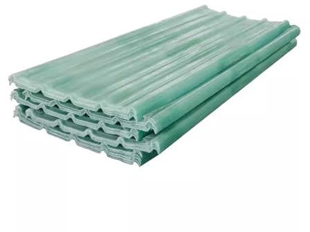 QRZCZXNP Roof panels Corrugated Roofing Sheets 2/5/8/11/13/14/17/18/20 Pcs Clear Roof Sheet 2mm Heat Insulating Fiberglass Daylighting Panels Walling Sheeting Waterproof Roofing Tiles (0.9x5m/35x59in