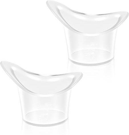 2pcs Eye Wash Cup Eye Wash Bath Kit Silicone Eyes Flush Cleaning Cups for Eyes Rinse Portable Eye Cup Eyes Cleaner Eyes-Care Tool Cleaner for Quick Relief Tired Refresh Clean Dust Makeup Irritants