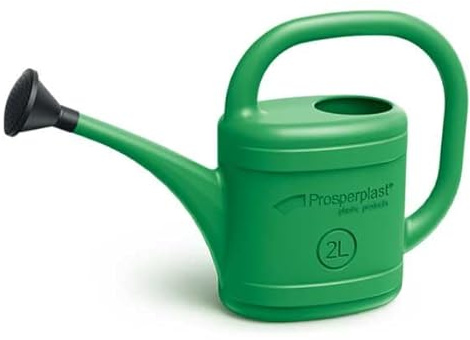 Gießkanne Grün 2L / 3L / 5L / 8L / 10L / 14L – Kunststoff Gartengießkanne mit Brause, Blumengießkanne für Garten & Zimmerpflanzen, Bewässerung, Leicht & UV-beständig (2 Liter)