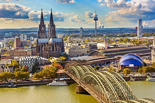 NPRZM Köln Deutschland DIY 5D Diamant Malerei nach Zahlen Einzigartige Kits Home Wand Dekor Kristall Strass Wand Dekor 30x40CM