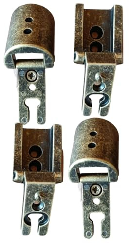 Set 2/4 Cerniere Anticata per Armadi | CP35 | Stile Arte Povera Bronzato | Scodellino 27mm | Finitura Vintage Mobili (4)