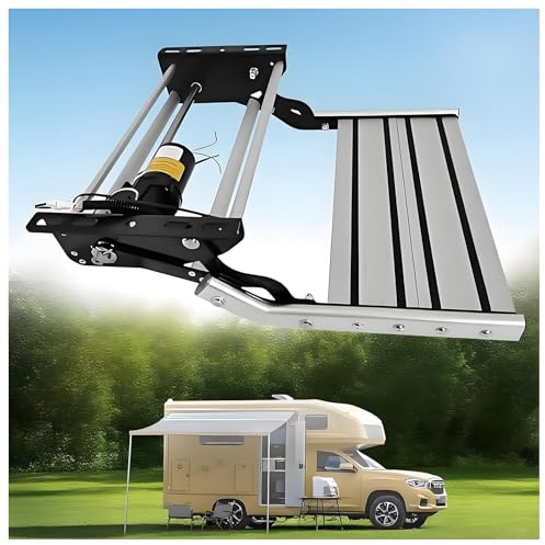 HEIHEIZI Gradini Elettrici per Camper con Rilevamento Automatico – Estensione/Ritiro Automatici con l'Apertura della Porta, Portata 200kg, Impermeabile IPX67,Indicatore LED,Montaggio Rapido