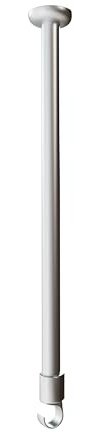 Aquabad Hastaflex Mount Deckenhalter zur stabilen Montage von Duschvorhangstangen Ø27 mm, Aluminium 55 cm kürzbar – Farbe: Aluminium eloxiert