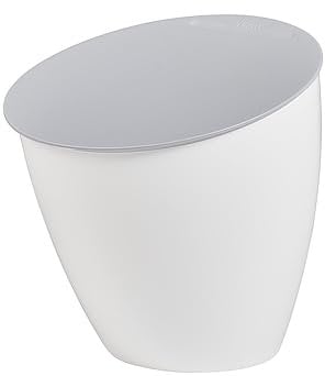 Mepal - Küchenabfalleimer Calypso - Kleiner Mülleimer mit Deckel - Komposteimer Küche - Ideal für die Küchenorganisation - Küchenhelfer & Spülmaschinenfest - 2200 ml - White