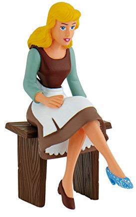 Bullyland 12362 - Spielfigur, Walt Disney Cinderella mit gläsernem Schuh, ca. 7,5 cm
