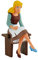 Bullyland 12362 - Spielfigur, Walt Disney Cinderella mit gläsernem Schuh, ca. 7,5 cm