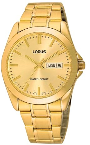 Lorus Mens vergoldete Armbanduhr RJ608AX9