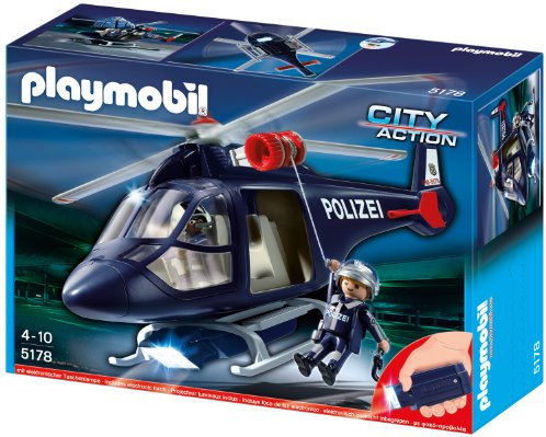 PLAYMOBIL 5178 Polizeihubschrauber mit LEDSuchscheinwerfer