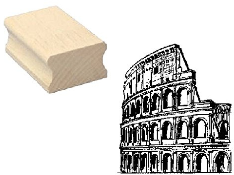 Stempel Holzstempel Motivstempel « KOLOSSEUM » Scrapbooking - Embossing Rom Architektur Antike Amphitheater