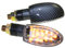 Motorrad Mini Blinker LED Marten Carbon klar E-geprüft passt auch bei Honda CB 500 600 Italjet Formula Kawasaki 125 600 650 Suzuki GN GS GSX 500 600 Yamaha DT XJ XT 125 600