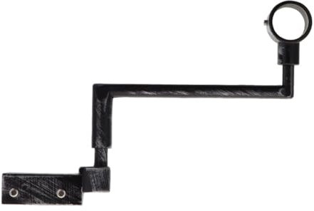 Support de Tringle à Rideaux Sans Perçage sur Fenêtre à Double Battant, Ø 20 mm, Métal Noir et Argent