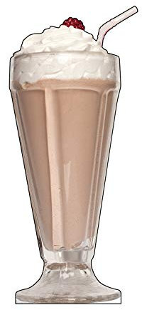 Cardboard People Schokoladen-Milch-Shake, lebensgroß, Pappaufsteller