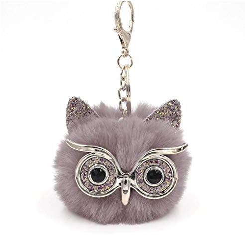 Nette Eulen-Ball Keychain Kreativer Plüsch-Ball Keychain Entzückende Entwurf Schlüsselanhänger Taschenanhänger Zubehör