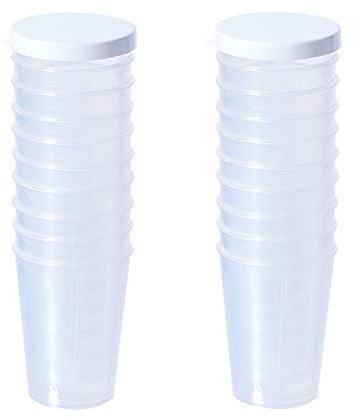 Othmro 20pcs Plastic Measuring Cups, 50ml Small Measuring Jug Graduated Beaker for Baking Cooking Kitchen Lab Measure Tool Transparent