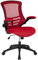 Flash Furniture Bürostuhl, Rotes Netz, 64.77 x 62.23 x 104.78 cm