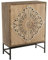 DRW Schrank aus MDF und Fichte mit 2 Türen Mandala mit Metallbeinen 85 x 38 x 110 cm, Holz, 85x38x110cm