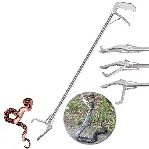 Snake Catcher, Reptile Grabber Catcher Handhabungstool Breite Backenhandhabung Snake Tongs Grabber Rattle Snake Heavy Duty,150cm