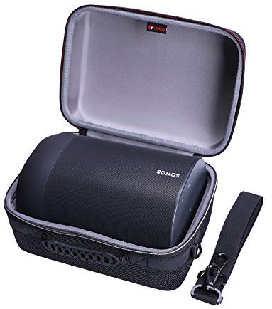 XANAD Graue Aufbewahrungstasche für Sonos Move Smart tragbare Bluetooth-Lautsprecher (Schutzhülle für tragbaren Lautsprecher für Outdoor-Aktivitäten)