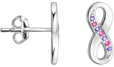 SOFIA MILANI - Damen Ohrringe 925 Silber - mit Zirkonia Steinen - Unendlich Zeichen Ohrstecker - 20843