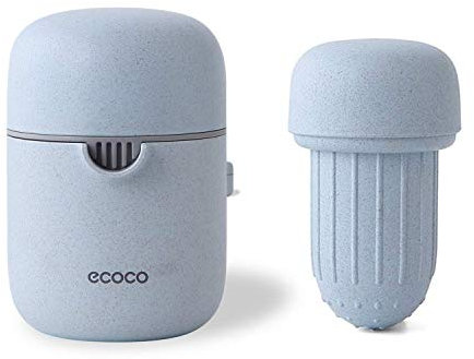 Meiyijia Cuisine Manuel Centrifugeuse Fruit Citron Citron Vert Orange Squeezer, sans BPA Passe au Lave-Vaisselle, Presse-Fruits avec Récipient - mécanisme de Filtre Anti-Goutte (Bleu)