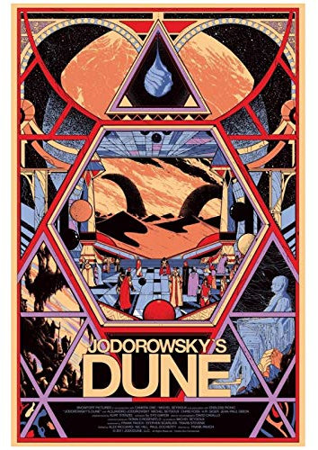 ADNHWAN Jodorowsky'S Dune Französische Filme Poster und Drucke Leinwandmalerei Wandkunst Bilder Drucken auf Leinwand Wohnkultur -50X70cm Kein Rahmen 1 PCS