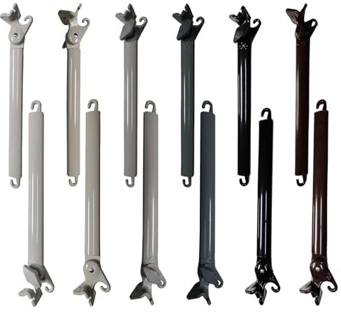 TENDEEVOLUTION Paar Sonnenschirmarme für Fallarmmarkisen, 50 und 70 cm, Arme für Sonnenschirm Ersatzteile, Arme für Außenmarkisen (Paar GRAU 70 cm)